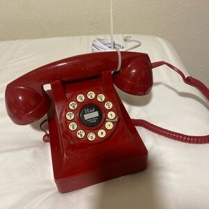 Crosley Red Rotary Dial Phone